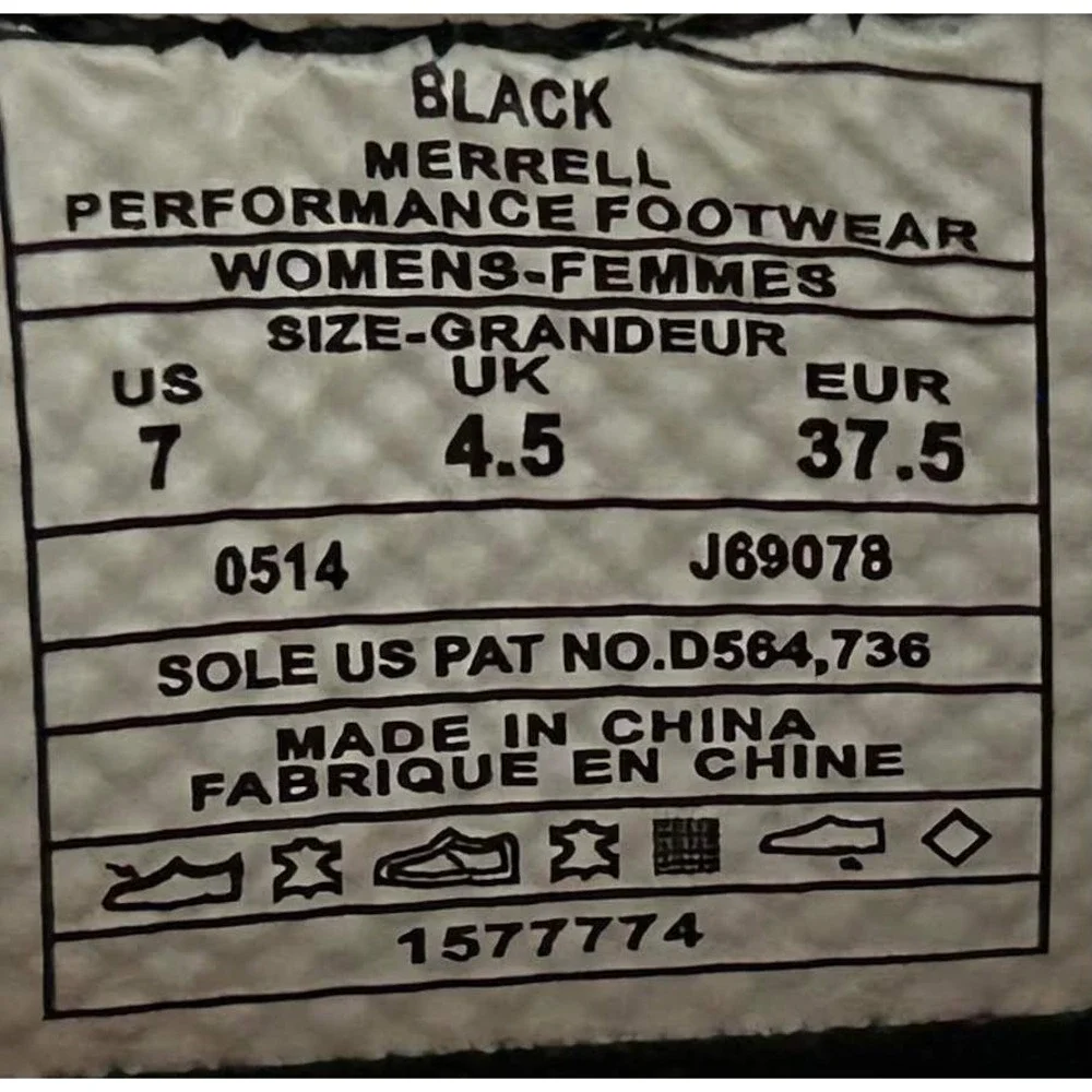 Merrell Encore Black Leather Buckle Slip On Loafers Shoes J69078 Womens 7 - Picture 8 of 8